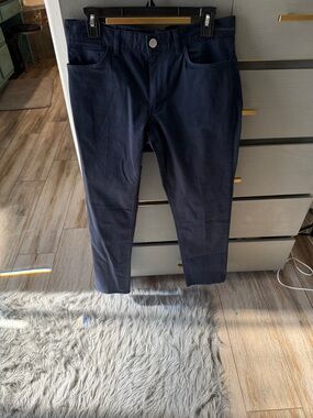 Theory Navy Cotton Blend Pants